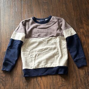 Children’s Place Boy’s Crewneck Sweater - Brown, Cream, and Navy